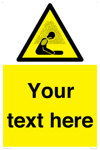 Custom warning asphyxiating atmosphere